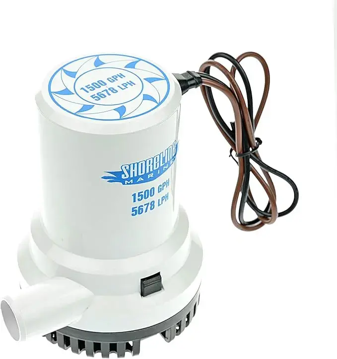Shoreline Marine 1500 GPH Submersible Bilge Pump – 3-Year Warranty