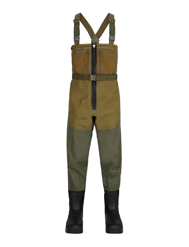 Simms Men’s Freestone Z Bootfoot Waders – Rubber-Sole Wading Pants for Stream Fishing