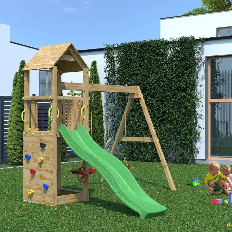 Sky High Garden Playfort – Shire Tall Tower Play Structure with Slides