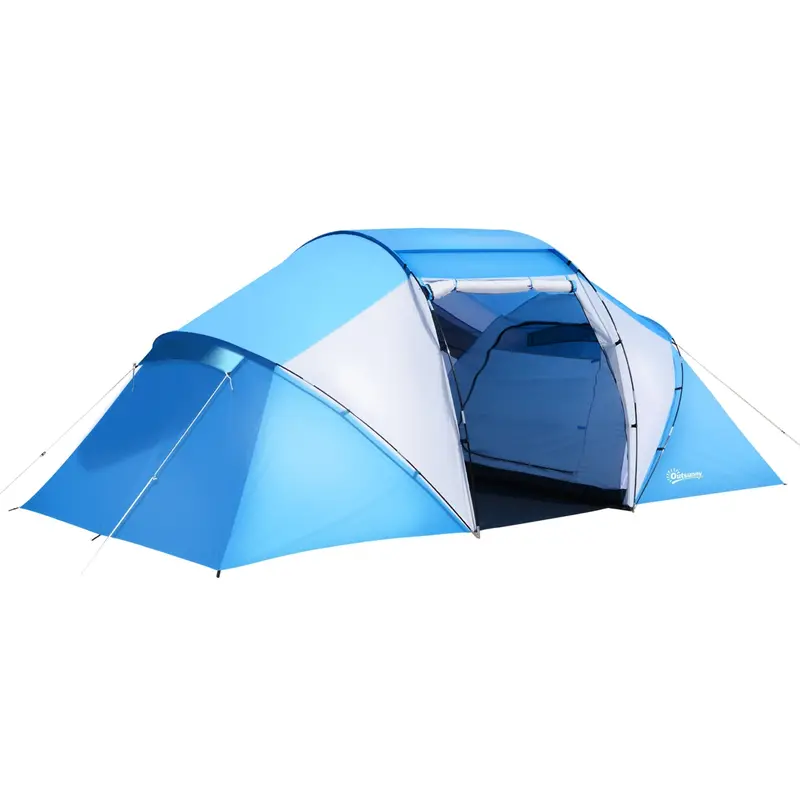 Spacious 4–6 Person Camping Tent – Twin-Room Family Tent with Separate Sleeping Areas