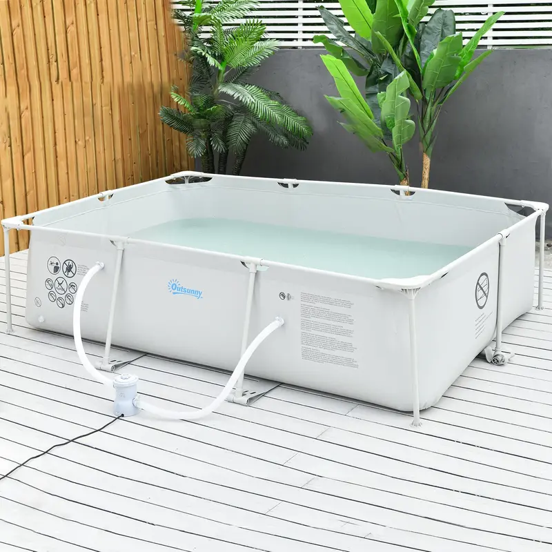 Steel-Frame Above-Ground Swimming Pool – Includes Filter Pump System
