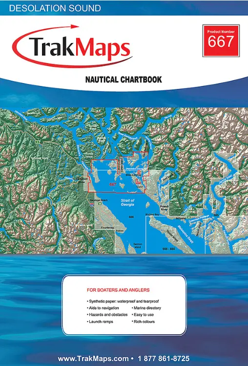 Trakmap 667 Nautical Chart: BC Coast – Desolation Sound