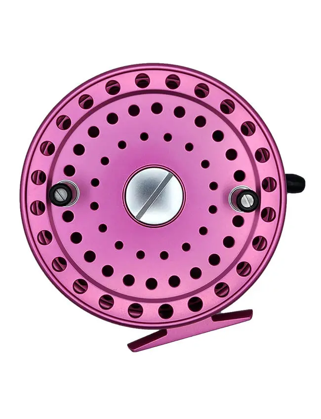 Trophy Glyde 5-Inch Centerpin Reel – Pink Metallic