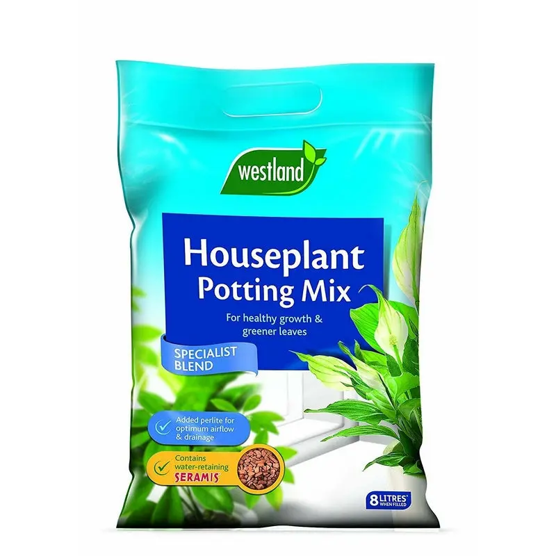 Westland Houseplant Potting Compost – 8L Enriched Mix with Seramis Granules