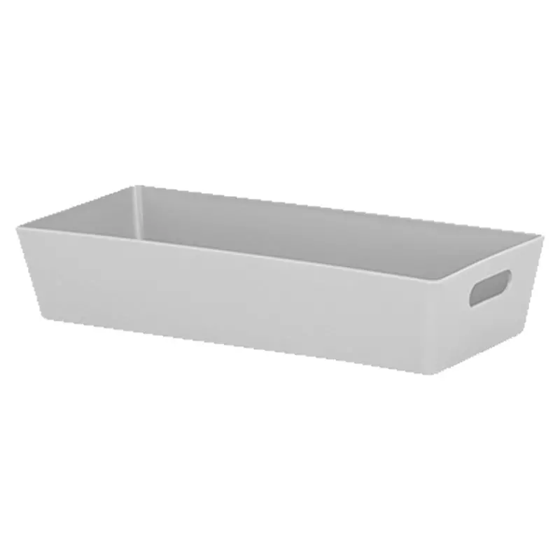 Wham Studio Plastic Basket – 1-Litre Grey Lightweight Storage Bin