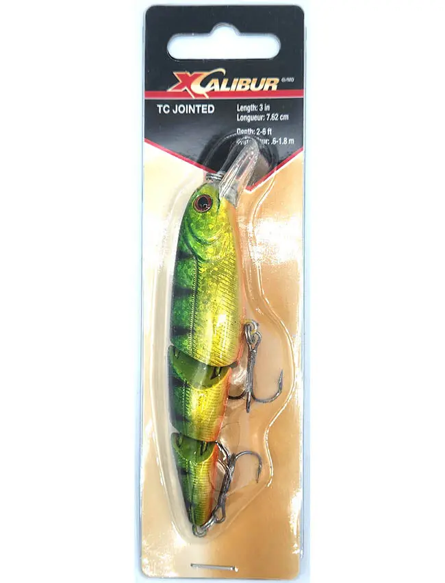 XCalibur TC Jointed Soft Plastic Lure – 3-Inch Perch Pattern