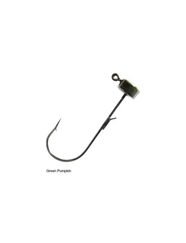 Z-Man Mag ShroomZ Jig Worm Jighead – 1/8 oz, Green Pumpkin