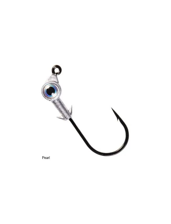 Z-Man Swimbait Eye Jig Head – 1/2 oz, 5/0 Hook, Pearl Finish (3-Pack)