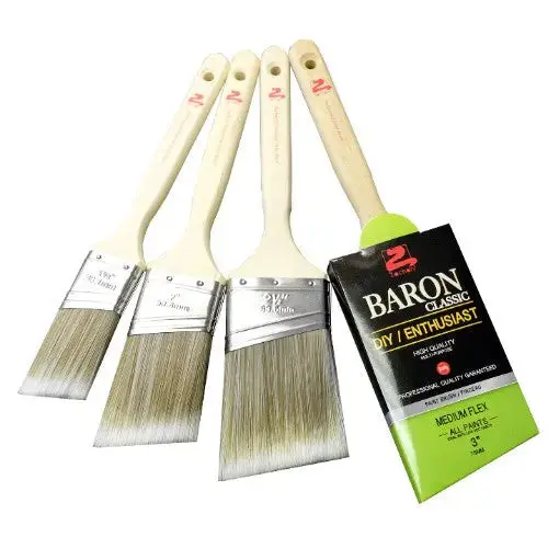 Zachary Baron Synthetic Bristle Paint Brush – Durable & Solvent-Resistant